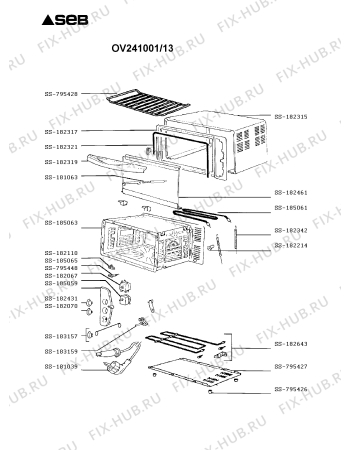 Схема №1 528994B с изображением Пружина для плиты (духовки) Tefal SS-181063