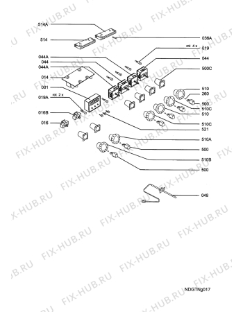 Взрыв-схема плиты (духовки) Juno JEH26311E - Схема узла Functional parts 267