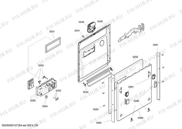 Схема №1 GM230130 с изображением Модуль управления для посудомойки Siemens 00493881