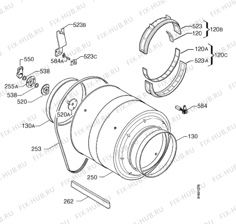 Взрыв-схема стиральной машины Privileg 056118 1 - Схема узла Functional parts 267