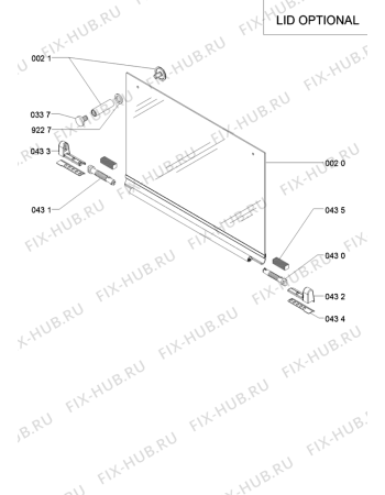 Взрыв-схема плиты (духовки) Indesit THP642IXIRU (F101201) - Схема узла