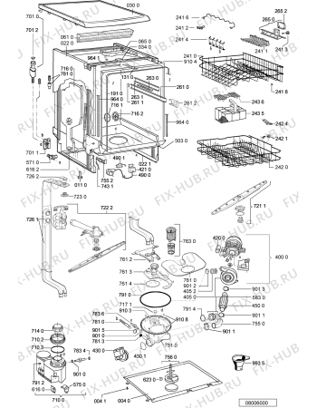 Схема №1 GSF 2624 с изображением Панель для посудомоечной машины Whirlpool 480140100564