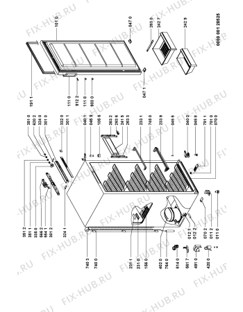 Схема №1 FR 180 с изображением Элемент корпуса для холодильника Whirlpool 481245228599