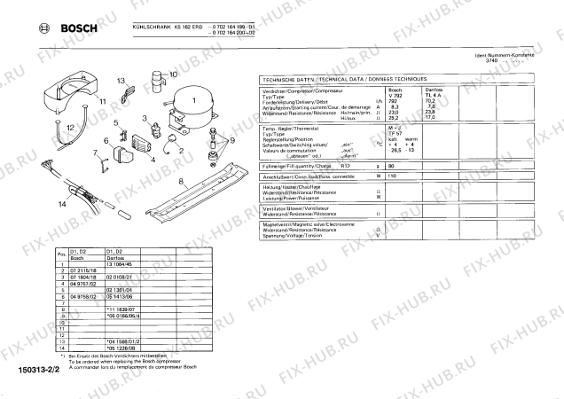 Взрыв-схема холодильника Bosch 0702164199 KS162ERD - Схема узла 02