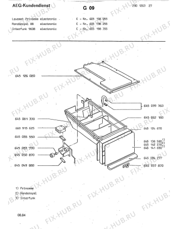 Взрыв-схема посудомоечной машины Rondo (N Rn) ROYAL 88 EL - Схема узла Section7