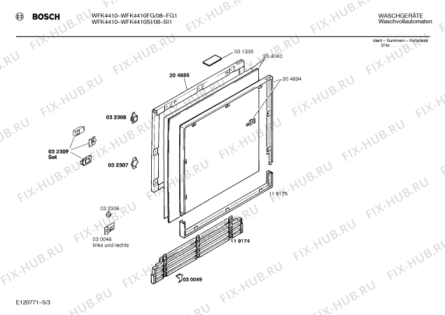 Схема №1 WFK4410FG WFK4410 с изображением Панель управления для стиралки Bosch 00277743