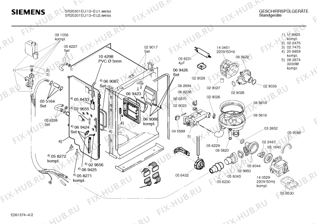 Схема №1 SR25301EU с изображением Вкладыш в панель для посудомоечной машины Siemens 00282855