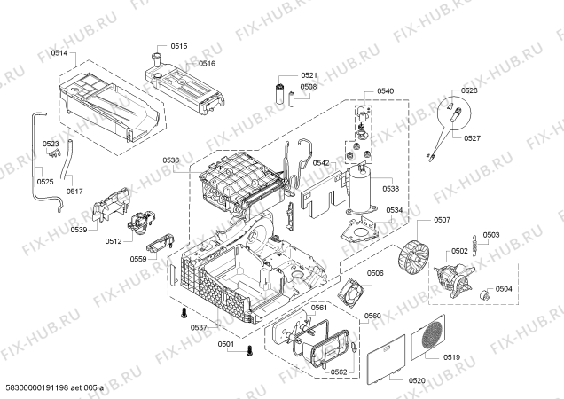 Взрыв-схема сушильной машины Bosch WTH85207IT - Схема узла 05