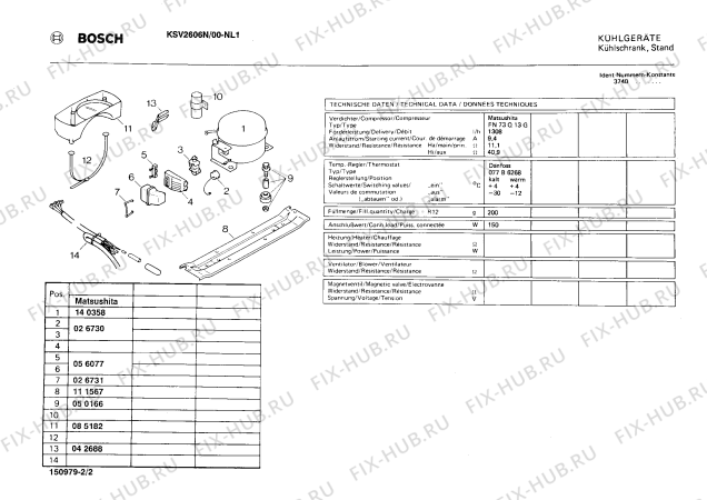 Взрыв-схема холодильника Bosch KSV2606N - Схема узла 02