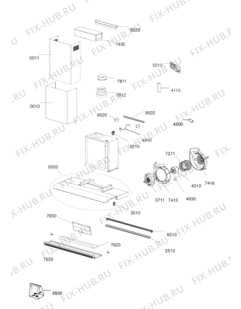 Схема №1 208354104401PRF01202 с изображением Монтажный набор для вентиляции Whirlpool 482000095019