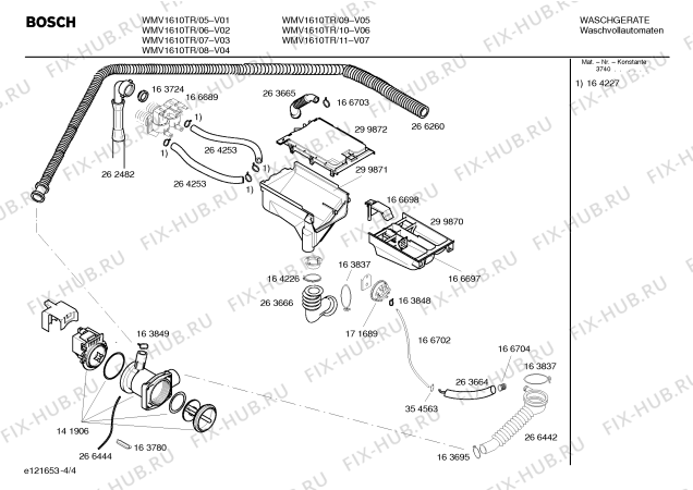 Схема №1 WMV1610 с изображением Панель управления для стиралки Bosch 00350967
