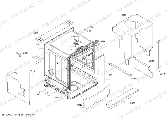 Схема №1 VVD55W00EU с изображением Панель управления для посудомойки Bosch 00742822