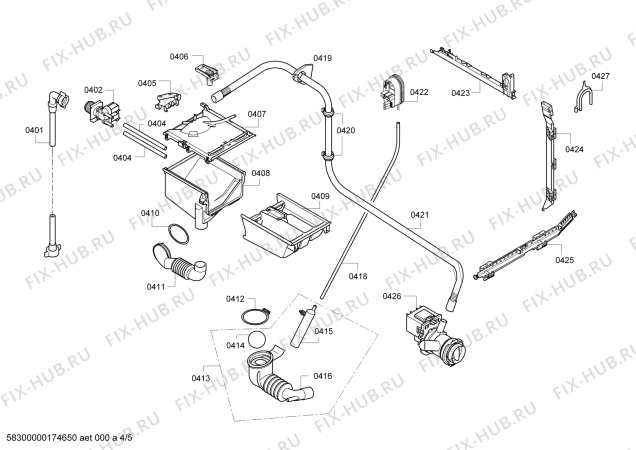 Схема №1 WAB282E0SN 1400 Classixx 5 с изображением Кабель для стиральной машины Bosch 00625795