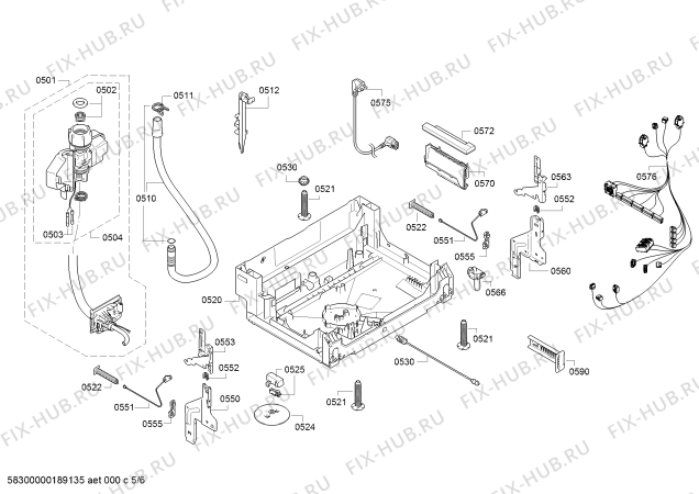 Схема №2 S52L60X0EU с изображением Панель управления для посудомойки Bosch 11010273