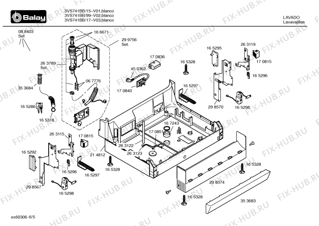 Схема №1 3VS741BB VS741 с изображением Инструкция по эксплуатации для посудомойки Bosch 00580561