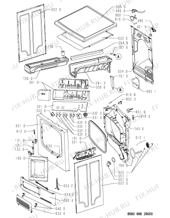 Схема №1 TRKE 6960 с изображением Декоративная панель для сушильной машины Whirlpool 481245211246
