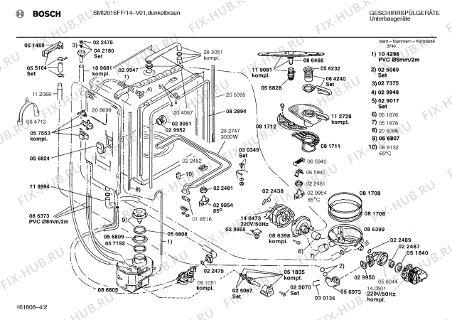 Схема №1 SMU2026CH с изображением Переключатель для посудомойки Bosch 00151426
