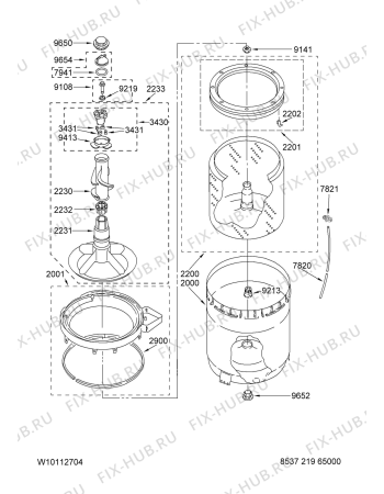 Схема №1 3LBR8255EQ AWM 942 с изображением Уплотнение для стиральной машины Whirlpool 481953238115