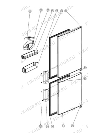 Взрыв-схема холодильника Electrolux ENF2440AOX - Схема узла Door 003