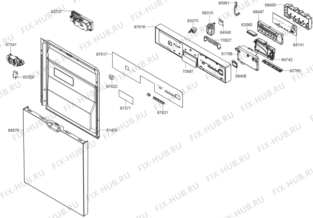 Взрыв-схема посудомоечной машины Gorenje GU64324W (316951, PMS60S) - Схема узла 02