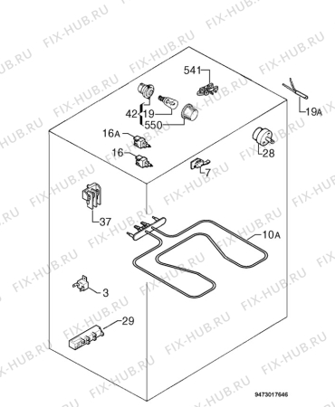 Взрыв-схема плиты (духовки) Zanussi Electrolux ZCG641X - Схема узла Electrical equipment 268