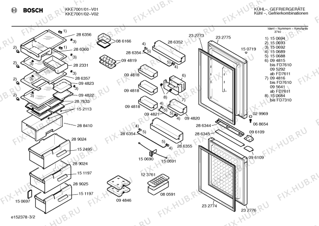 Схема №1 KKE7001 с изображением Клапан для холодильника Bosch 00094816