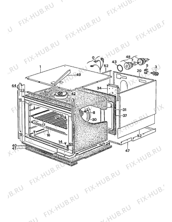 Взрыв-схема плиты (духовки) Electrolux CO1145W2 - Схема узла Oven equipment