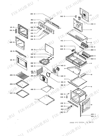 Схема №1 AKP718/WH/04 с изображением Обшивка для плиты (духовки) Whirlpool 481945349902