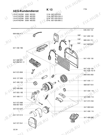 Взрыв-схема стиральной машины Aeg LTH5300-10 W - Схема узла Section4