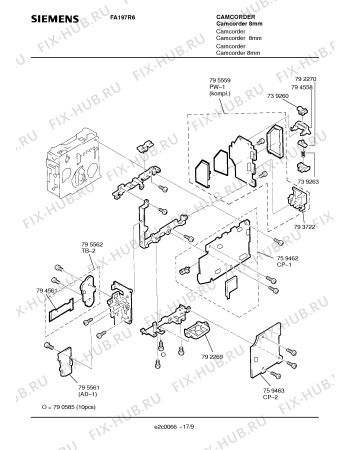 Схема №3 FA197R6 с изображением Сервисная инструкция для видеоэлектроники Siemens 00535622