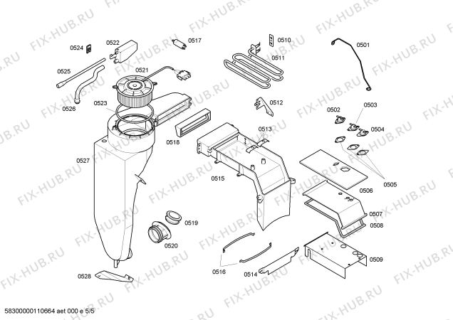 Взрыв-схема стиральной машины Bosch WVT1260IT Maxx WVT 1260 - Схема узла 05