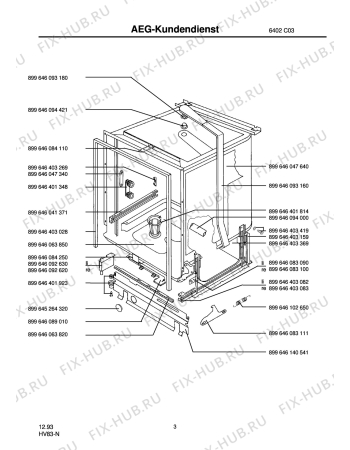 Взрыв-схема посудомоечной машины Unknown 4640     911 3701-27 - Схема узла Section2