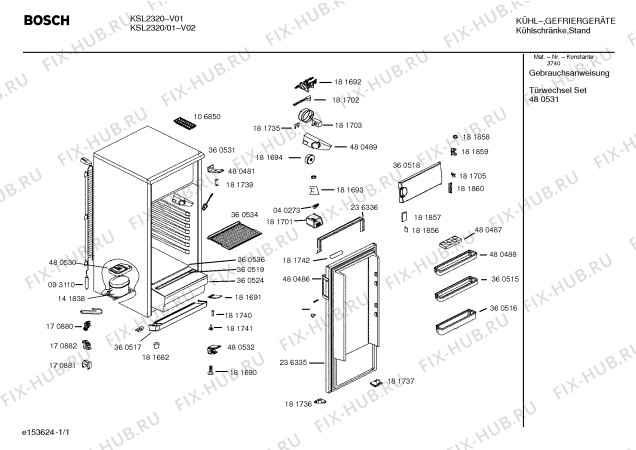 Схема №1 KSL2320 с изображением Кнопка Bosch 00181694