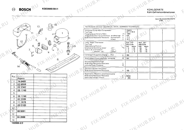 Схема №1 0700344052 KGE3685 с изображением Емкость для заморозки для холодильника Bosch 00118132