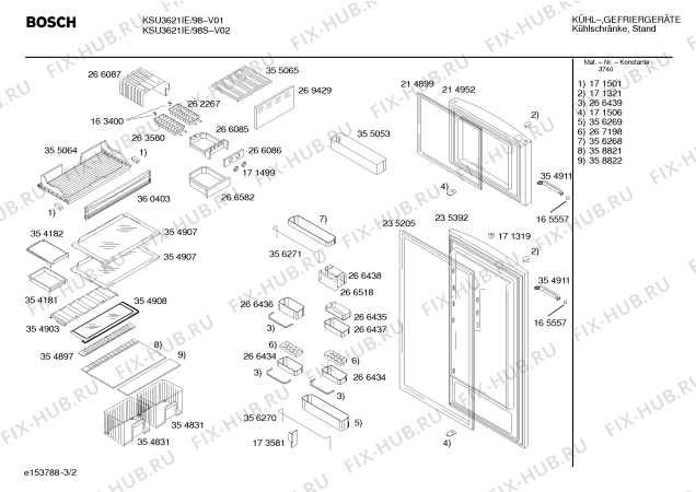 Взрыв-схема холодильника Bosch KSU3621IE/98S - Схема узла 02