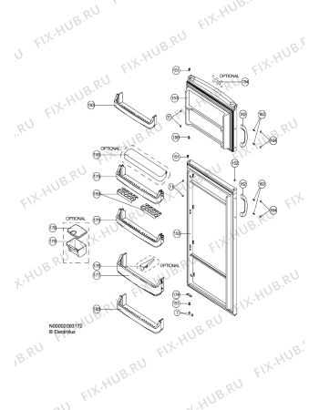 Взрыв-схема холодильника Electrolux END3380 - Схема узла Section 3