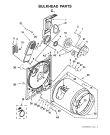 Схема №1 4KWED4815FW с изображением Держатель для сушильной машины Whirlpool 482000011508
