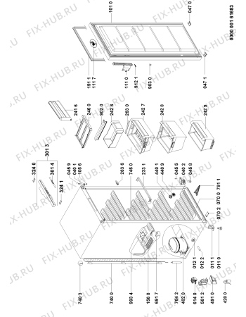 Схема №1 WV1674A+W с изображением Вложение для холодильника Whirlpool 480132102958