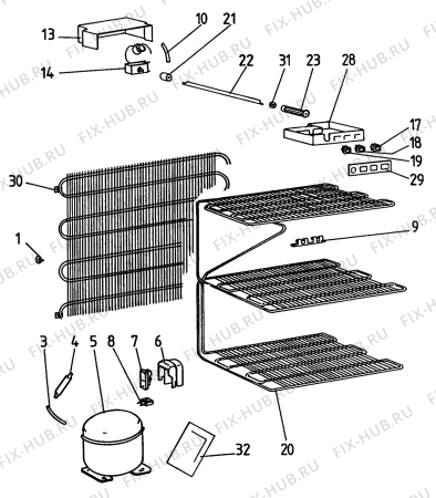 Взрыв-схема холодильника Electrolux TF432 - Схема узла C10 Cold, users manual