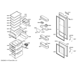 Схема №1 KGP39391NL с изображением Дверь для холодильника Bosch 00243468
