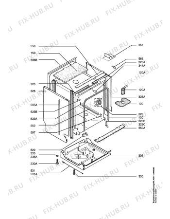 Схема №2 FAV80850UM с изображением Модуль (плата) управления для посудомойки Aeg 973911236274016