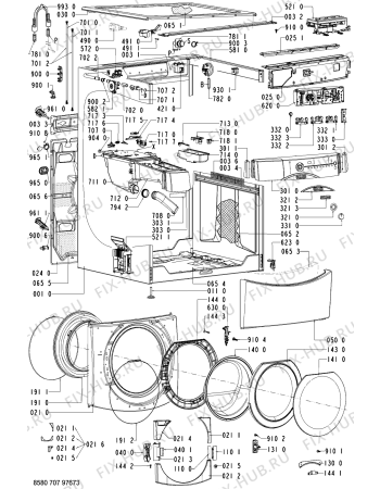 Схема №1 707 MT/CM с изображением Блок управления для стиральной машины Whirlpool 481227628416