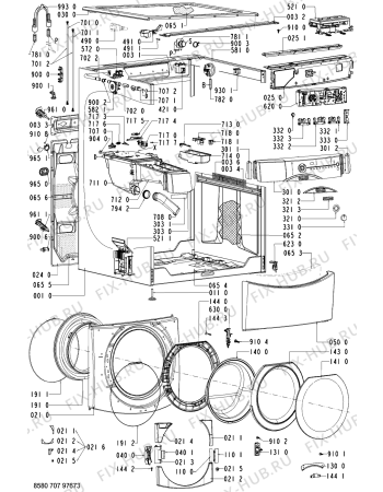 Схема №1 707 MT/CM с изображением Рукоятка для стиралки Whirlpool 481249818339