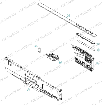 Взрыв-схема посудомоечной машины Asko D5554 SOF FI CE   -Titanium (401627, DW90.2) - Схема узла 06