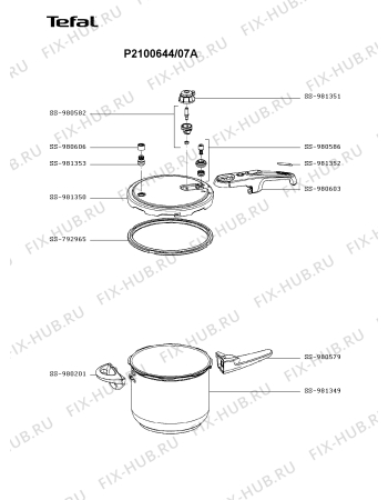 Схема №1 P2100644/07A с изображением Сотейника Tefal SS-981350