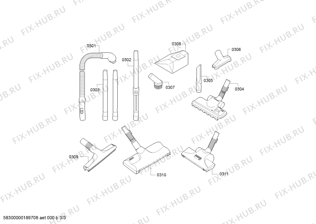 Схема №2 Z25000P24E с изображением Корпус для электропылесоса Zelmer 11001648