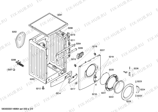 Схема №1 WAE16262TR с изображением Панель управления для стиралки Bosch 00679183