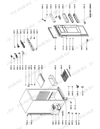 Схема №1 ART 600/H с изображением Держатель для холодильника Whirlpool 481940479541