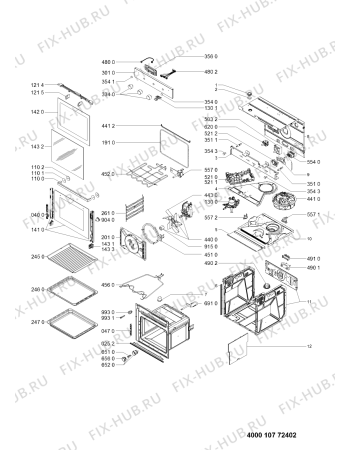 Схема №1 203.008.04 OV G315 SA OVEN IK с изображением Дверь (стекло) духовки для электропечи Whirlpool 481010772468