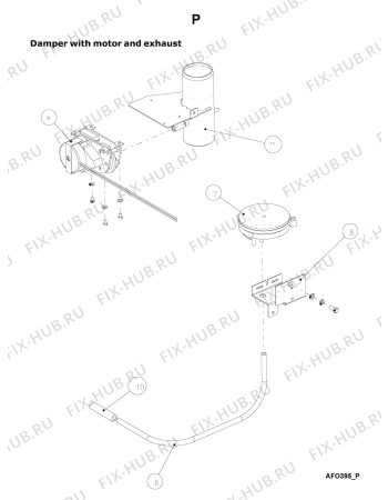 Схема №4 AFO 395 с изображением Всякое для составляющей Whirlpool 482000001411